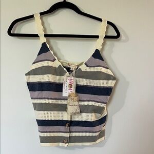 Hem & Thread Multi-Striped Knit Tank Top